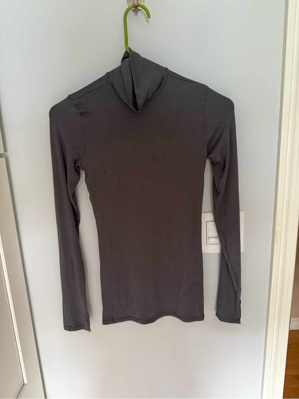 SPANX Gray Turtleneck Long Sleeve Top
